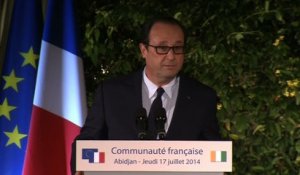 Discours du président François Hollande devant la communauté française à Abidjan