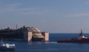 Le départ du Costa Concordia en time-lapse
