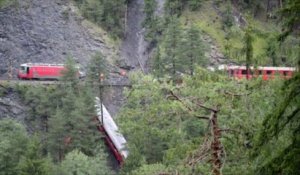 Suisse : 11 blessés dans le déraillement spectaculaire d'un train