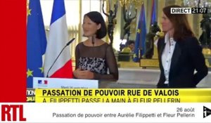 La passation de pouvoir entre Aurélie Filippetti et Fleur Pellerin