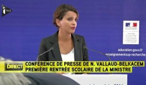 Najat Vallaud-Belkacem : "une rentrée avec de nombreux défis"