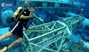 L'entrainement sous l'eau des astronautes