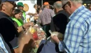 Les producteurs espagnols distribuent fruits et légumes contre l'embargo russe