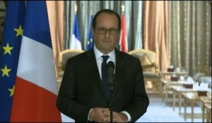 Hollande affirme "le soutien et la solidarité de la France" au gouvernement irakien