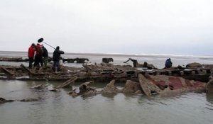 Le Touquet : l'épave du Socotra découverte par les grandes marées