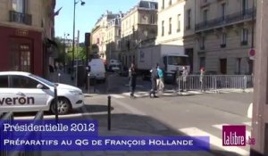 Présidentielle: préparatifs au QG de François Hollande