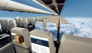 Avion futuriste, sans fenêtres et avec un fuselage invisible (par Centre for Process Innovation (CPI)