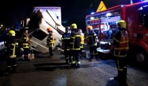 Accident de poids lourd sur la RN 47 à Douvrin