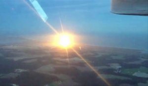 L’explosion de la fusée Antares vue d’un avion