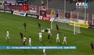 OM 3-0 Eskisehirspor : Le but d'André Ayew (7e)