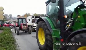 Manifestation des agriculteurs à Vervins