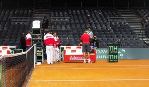 Le court en terre battue du Stade Pierre-Mauroy