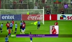 But et passe décisive de Diego Rolan avec Uruguay face au Chili
