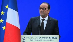 Discours lors de la remise du prix de la Fondation Chirac