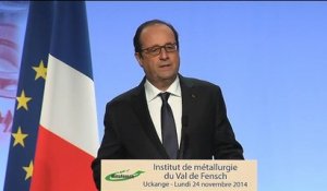 Hollande considère que les "engagements" qu'il avait pris sur Florange ont été "tenus"