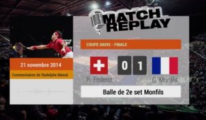 Tennis / Coupe Davis : le MatchReplay de Monfils-Federer