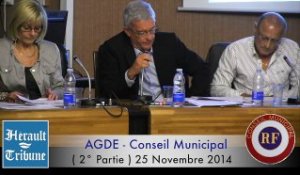 AGDE - 2014 - ( 2 ) CONSEIL MUNICIPAL 24 NOVEMBRE 2014