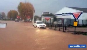 Inondations dans la zone de la Palud à Fréjus