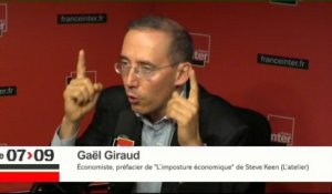 Gaël Giraud : "L'euro monnaie unique ne marche pas bien mais en sortir, c'est un suicide"