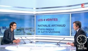 Les 4 vérités : Valls n'a fait que "réaffirmer la politique pro-patronale du gouvernement" - Nathalie Arthaud