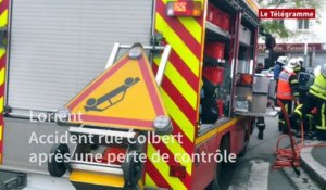 Lorient. Accident rue Colbert après une perte de contrôle