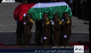 Enterrement du ministre palestinien Ziad Abou Eïn à Ramallah