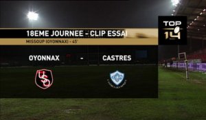 TOP14 - Oyonnax-Castres: Essai Olivier Missoup (OYO) - J18 - Saison 2014/2015