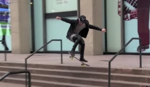 Justin Bieber fait du skate à Times Square