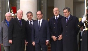 Marche républicaine : Hollande reçoit Sarkozy et les anciens Premiers ministres à l'Elysée