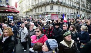 Grande marche à Paris en hommage à Charlie Hebdo