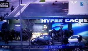 Images Choc de Coulibaly sortant de Hyper Cacher, abattu par le RAID