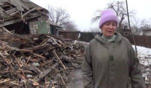 Ludmila, habitante de Popasna : "Une roquette a détruit ma maison"
