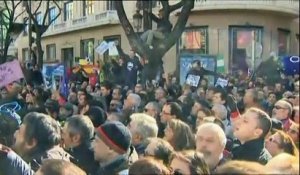 Derrière la bannière de Podemos, les Espagnols manifestent en masse contre l'austérité
