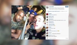 Kanye West a l'air misérable sur un selfie pris au Super Bowl