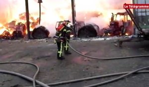 Botsorhel (29). Un hangar totalement détruit par un incendie