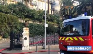 Spectaculaire feu d'appartement à Nice