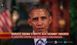 Grammys : plaidoyer d'Obama contre les violences conjugales