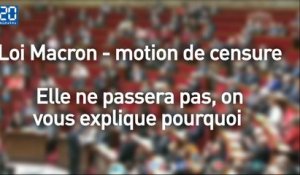 Loi Macron - motion de censure : Elle ne passera pas, on vous explique pourquoi