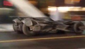 Suicide Squad batmobile on set