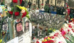 Maïdan : commémorations à Kiev