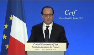 François Hollande utilise l'expression "Français de souche" au dîner du Crif