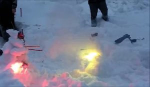 Duel de Bonhommes de neige aux feux d'artifice