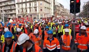 Manifestation des travaux publics à Strasbourg