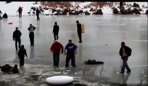 Combien de gens faut-il pour en sauvé un piégé dans l'eau gelé ?