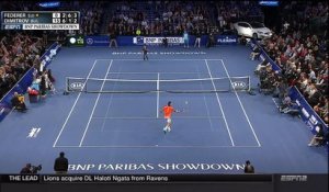 Roger Federer lobé par un gamin