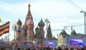 Les Russes célèbrent l'anniversaire de de l'annexion de la Crimée