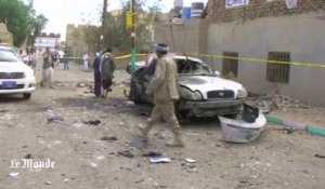 Les dégâts de trois attentats meurtriers au Yémen