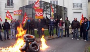 Manifestation des ouvriers de Sambre et Meuse à Maubeuge (1/3)