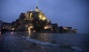 Le Mont-Saint-Michel s'est illuminé