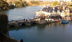 La marée du siècle au port de Saint-Goustan